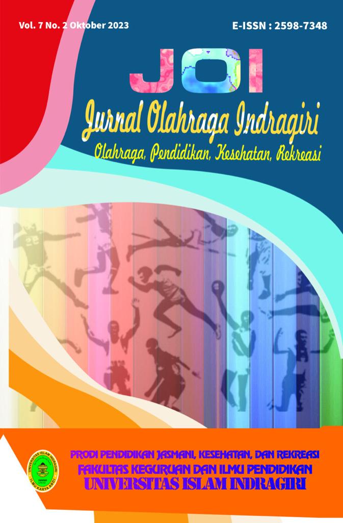 					View Vol. 7 No. 2 (2023): JOI (Jurnal Olahraga Indragiri): Olahraga, Pendidikan , Kesehatan, Rekreasi
				