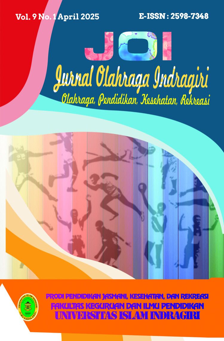 					View Vol. 9 No. 1 (2025): JOI (Jurnal Olahraga Indragiri): Olahraga, Pendidikan , Kesehatan, Rekreasi
				