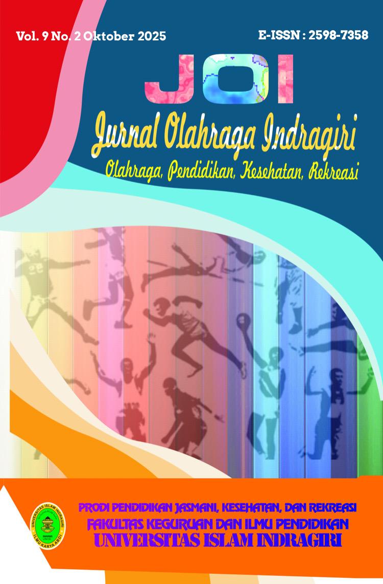 					View Vol. 9 No. 2 (2025): JOI (Jurnal Olahraga Indragiri): Olahraga, Pendidikan , Kesehatan, Rekreasi
				