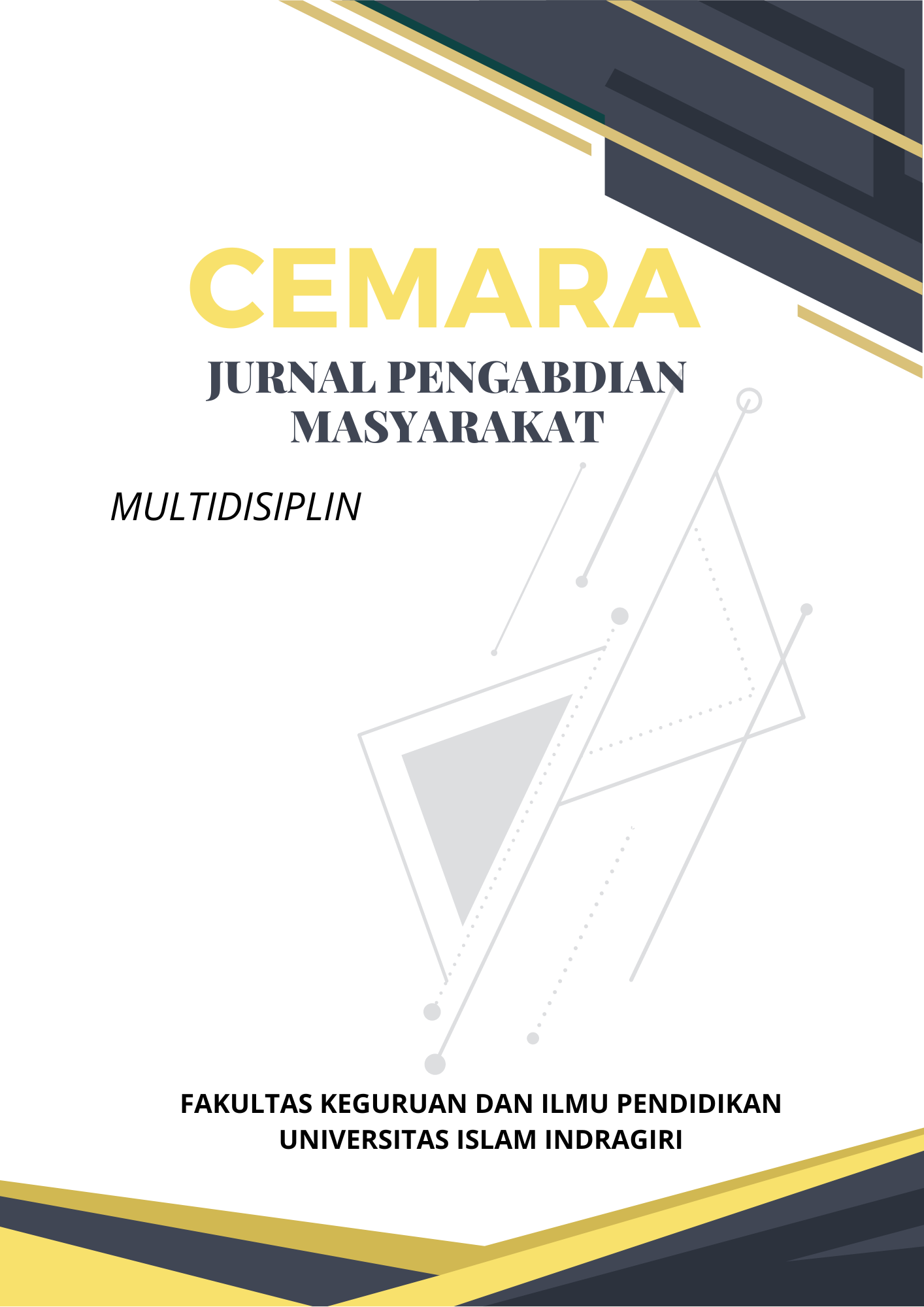 Jurnal Pengabdian Pada Masyarakat CEMARA, is a scientific multidisciplinary journal published by Teacher Training Faculty of Islamic University of Indragiri, Tembilahan. It is in the national level that covers a lot of common problems or issues related to community services. The aim of this journal publication is to disseminate the conceptual thoughts or ideas and research results that have been achieved in the area of community services. Authors who want to submit their manuscript to the editorial office of CEMARA should obey the writing guidelines. If the manuscript submitted is not appropriate with the guidelines or written in a different format, it will BE REJECTED by the editors before further reviewed. The editors will only accept the manuscripts which meet the assigned format. CEMARA is published twice a year, June and December. Please submit your manuscript.